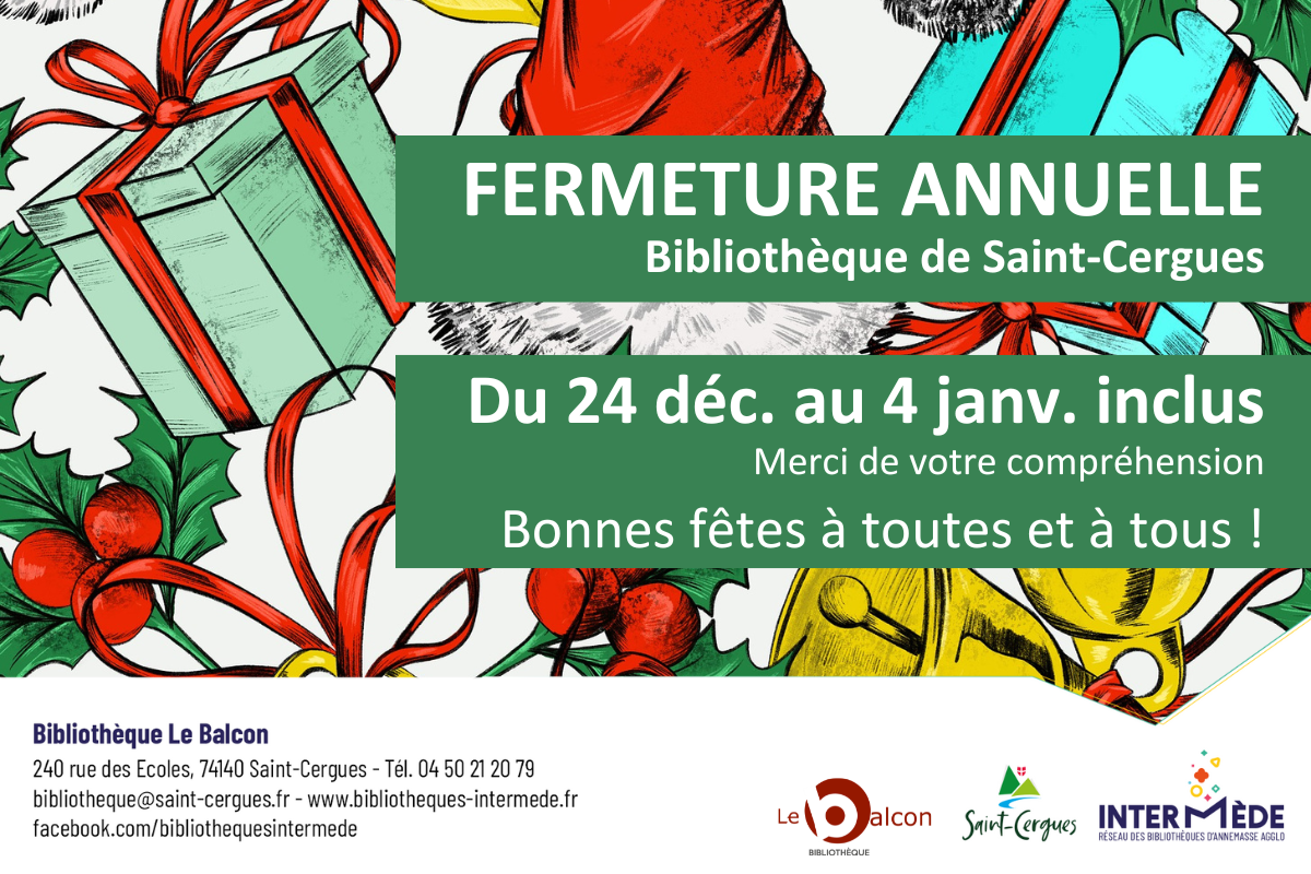 Bibliothèque - Fermeture de fin d’année