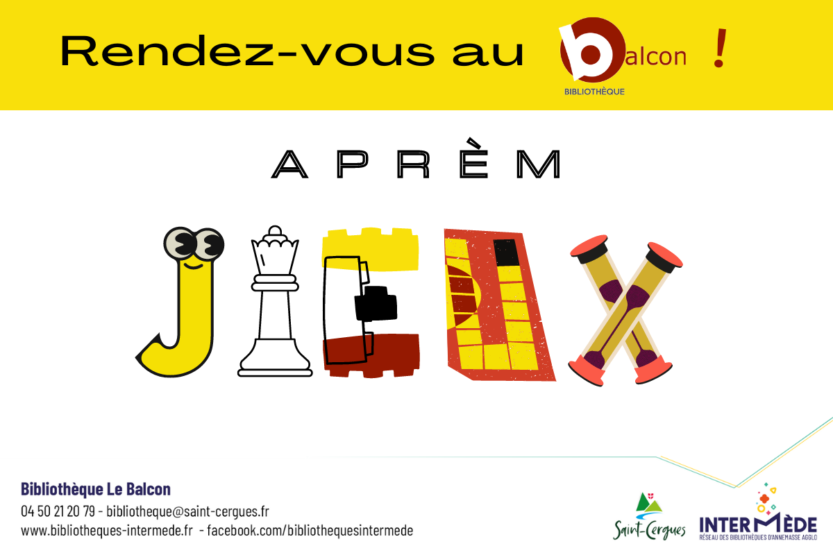 Nouvel Aprèm Jeux à la bibliothèque&nbsp;!